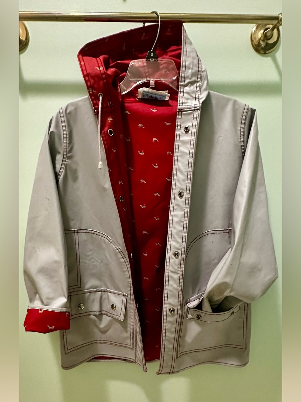 1980s Vintage Rainskins Whale Pattern Raincoat